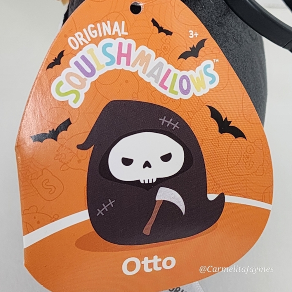 🎃 OTTO 💀 Grim Reaper w Stitches Clip Halloween 2024 Original Squishmallow NWT - Picture 3 of 8